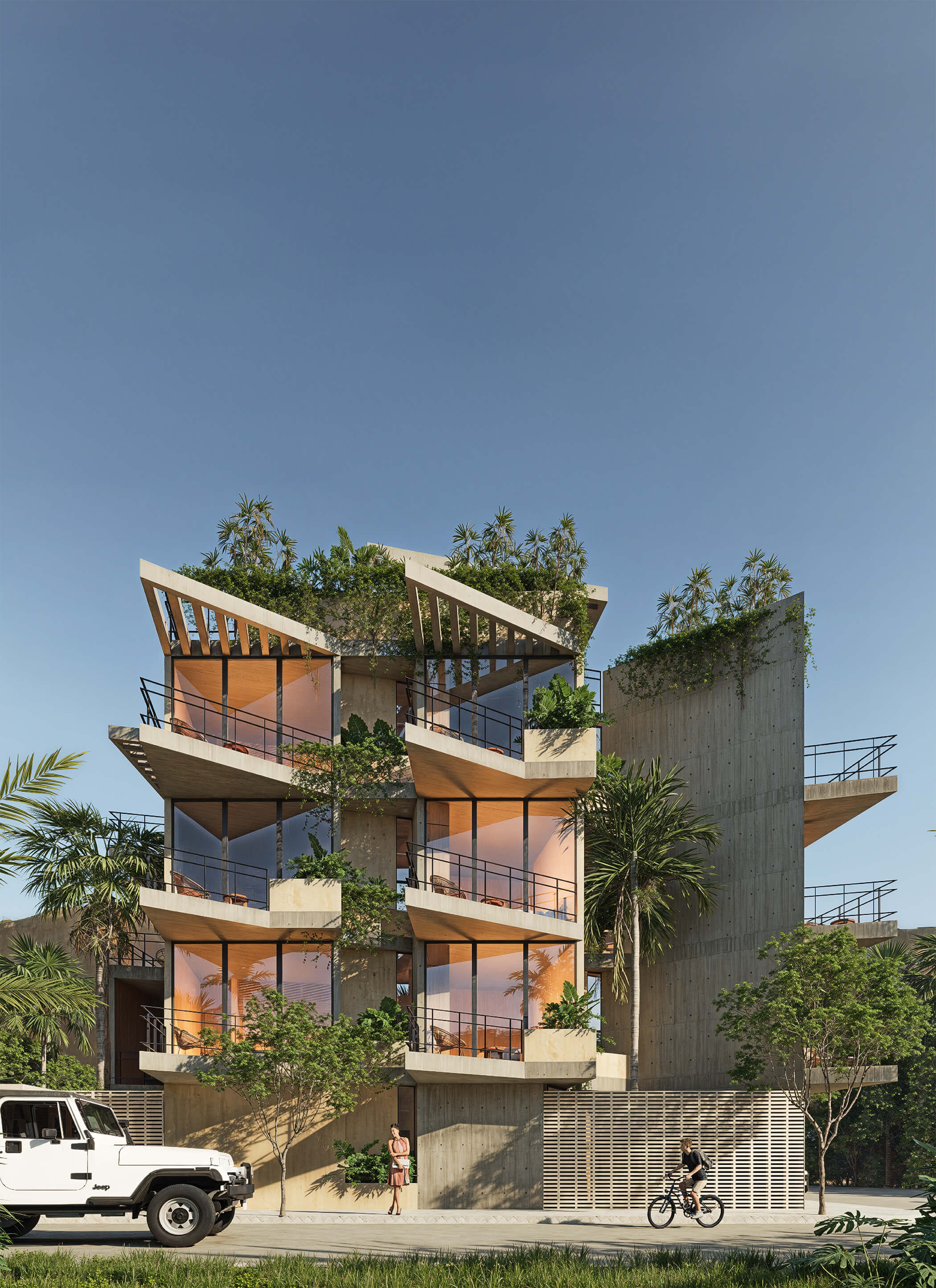 Vista frontal de Lohara sobre Avenida Oaxaca