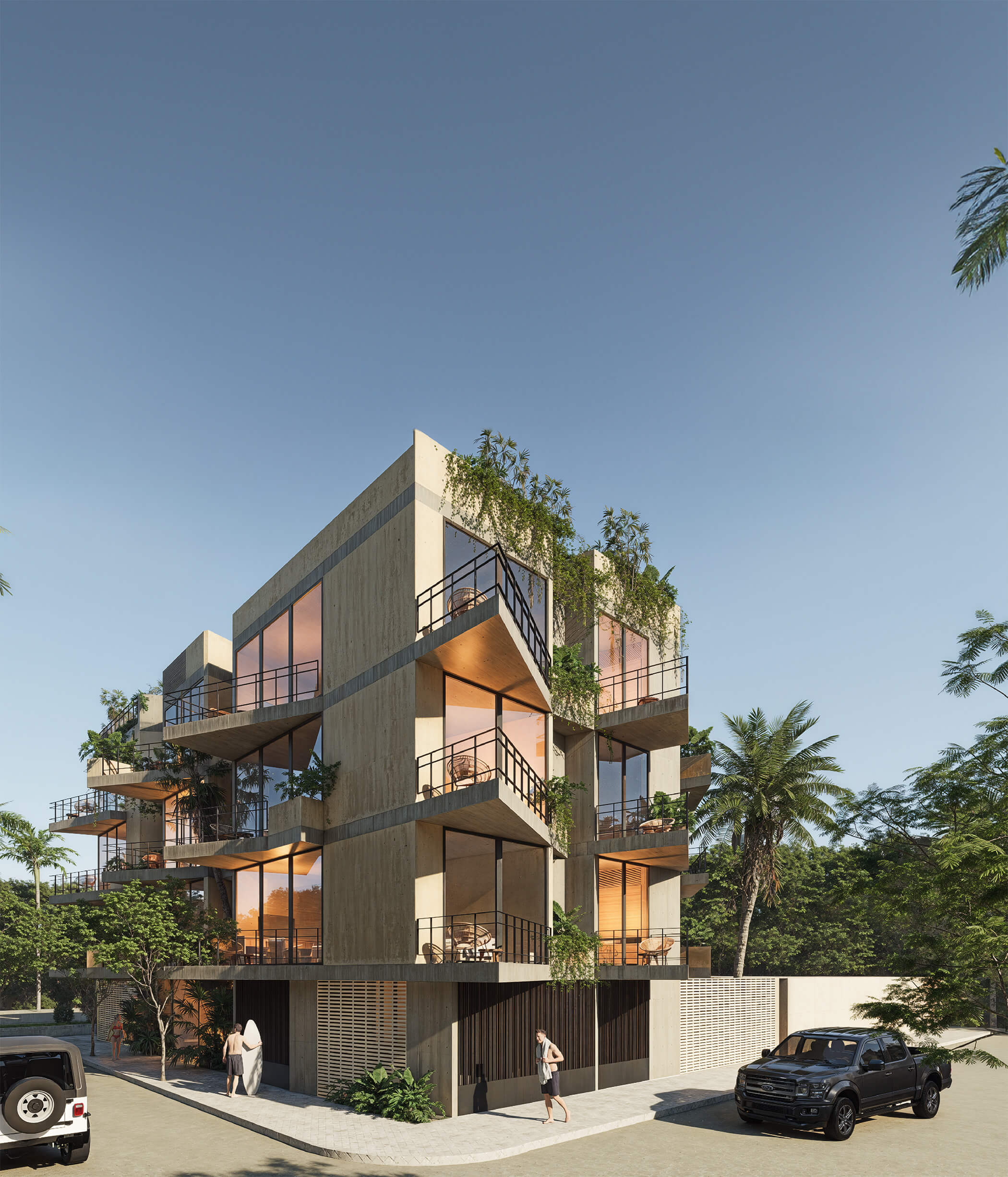 Vista lateral de Lohara sobre Avenida Tequixiapec