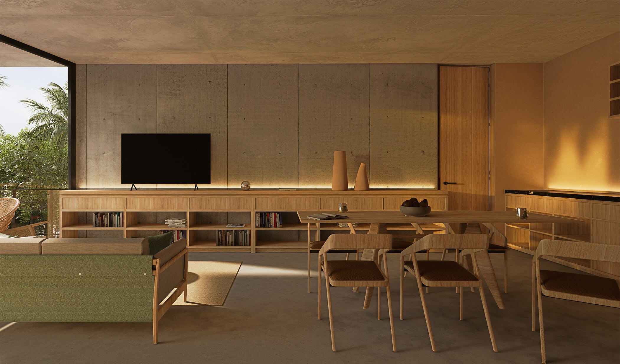 Interiores contemporáneos en Lohara Luxury Eco Living